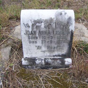 LEHMAN Joan Anna 1928-1929