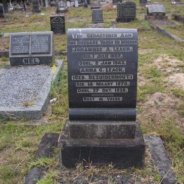 LEACH Johannes A. 1867-1943 &amp; Anna C. BEZUIDENHOUT 1870-1938