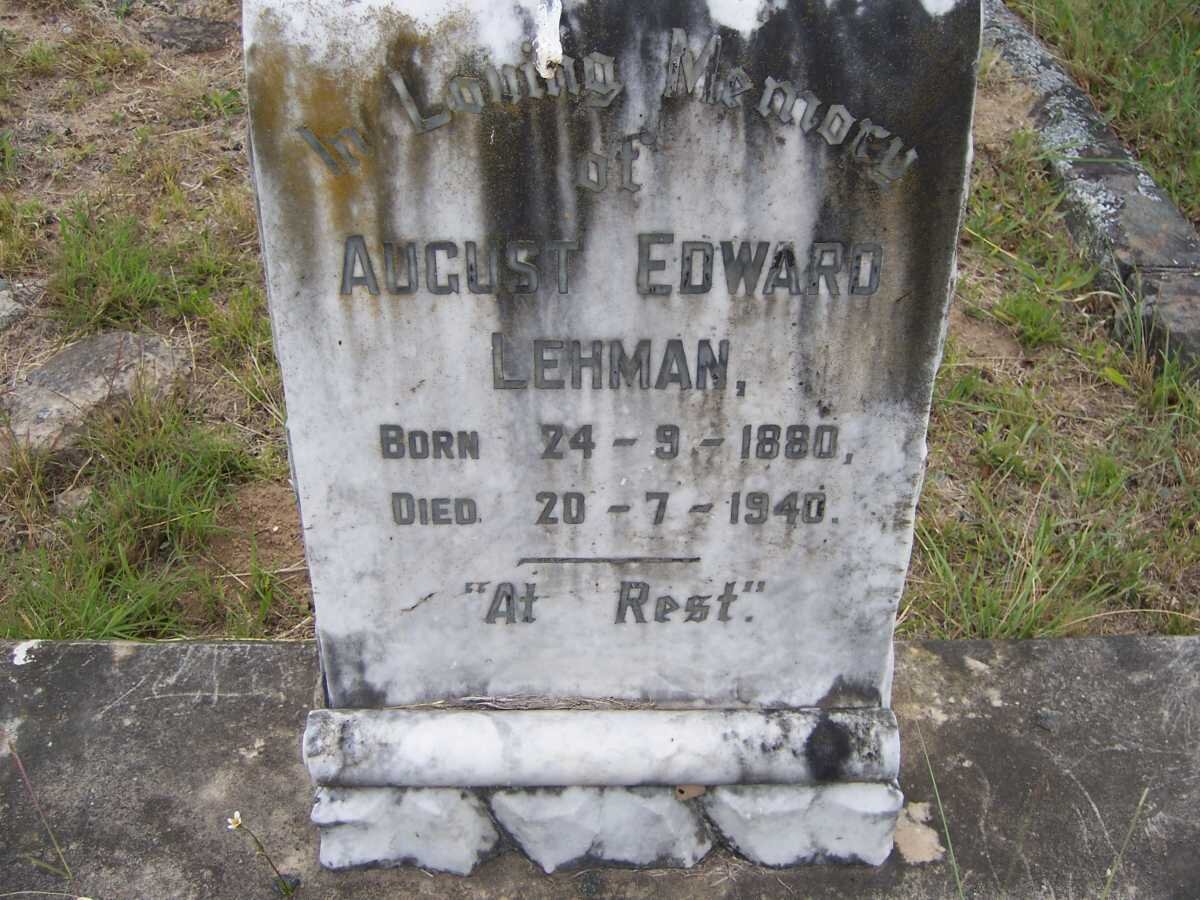 LEHMAN August Edward 1880-1940