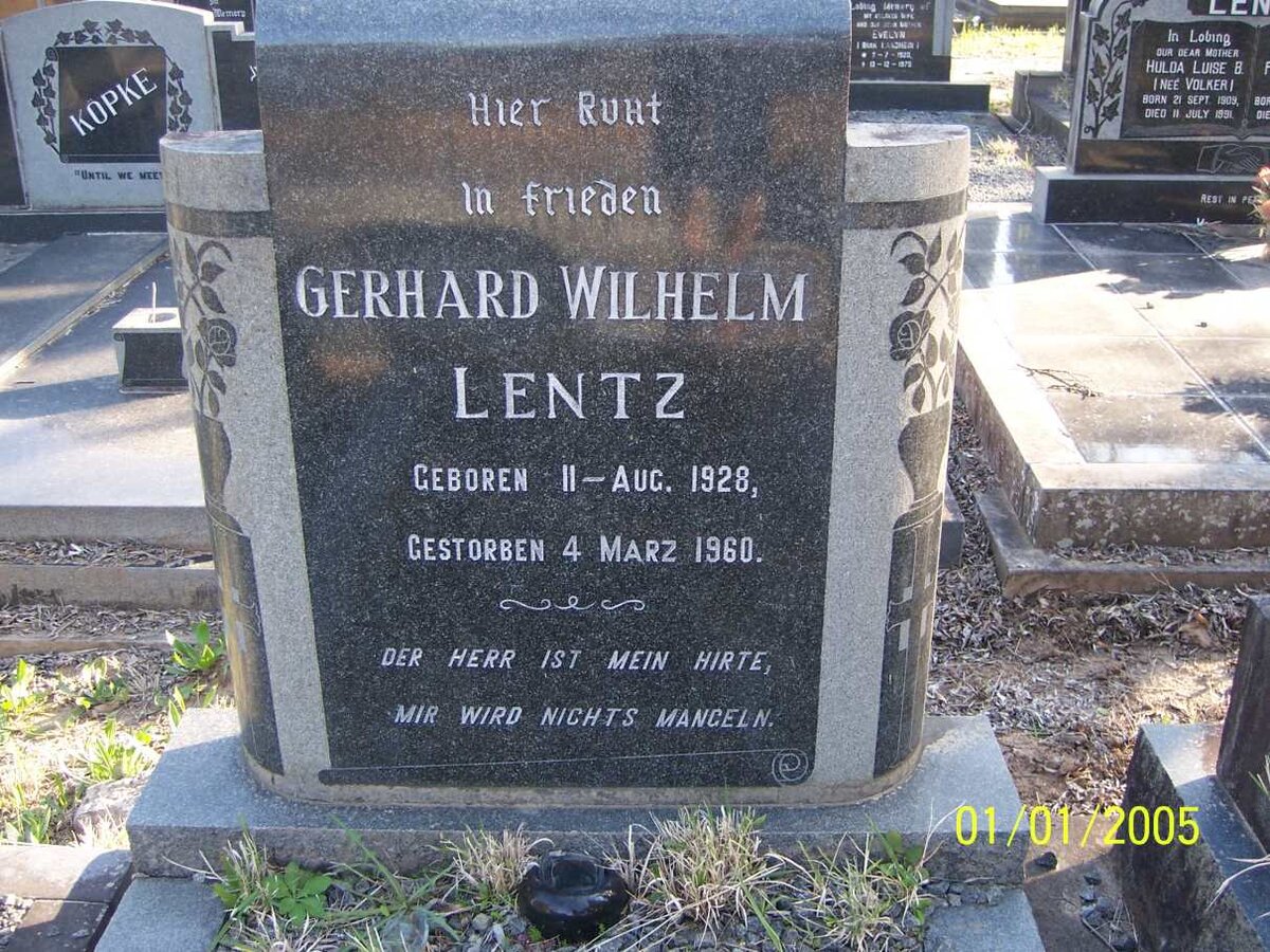 LENTZ Gerhard Wilhelm 1928-1960