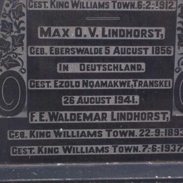 LINDHORST Max O.V. 1856-1941 :: LINDHORST F.E. Waldemar 1893-1937