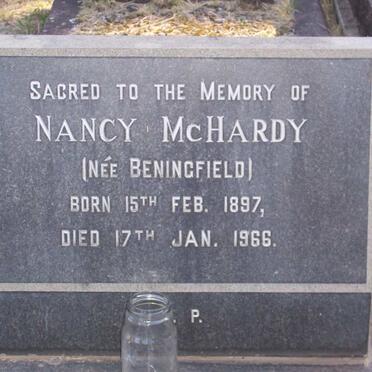 McHARDY Nancy nee BENINGFIELD 1897-1966
