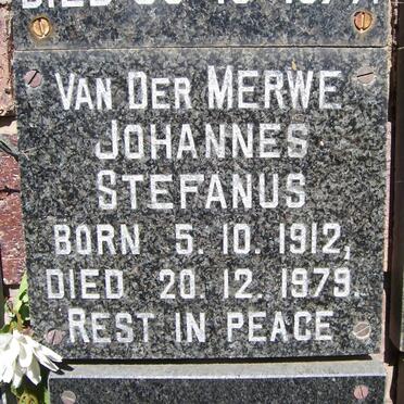 MERWE Johannes Stefanus, van der 1912-1979