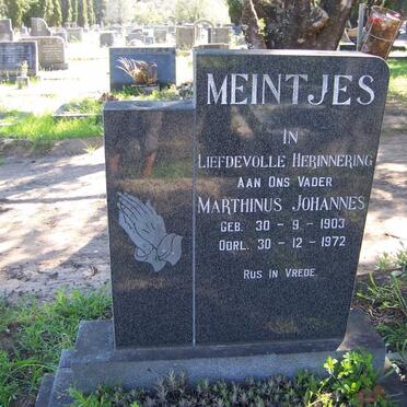 MEINTJES Marthinus Johannes 1903-1972