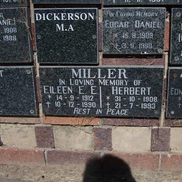 MILLER Herbert 1908-1993 &amp; Eileen E.E. 1912-1990