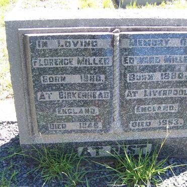 MILLER Edward 1880-1953 &amp; Florence 1880-1946