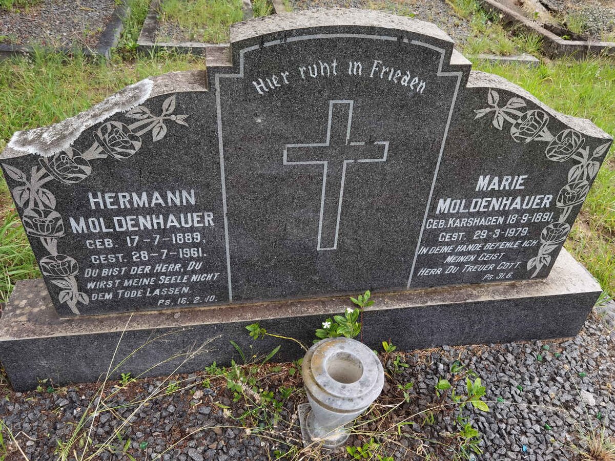 MOLDENHAUER Hermann 1889-1961 &amp; Marie KARSHAGEN 1891-1979