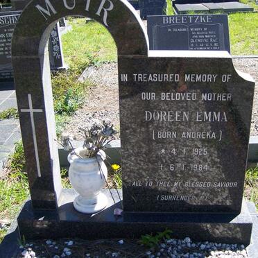 MUIR Doreen Emma nee ANDREKA 1925-1984
