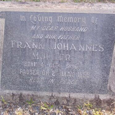 MULLER Frank Johannes 1890-1955