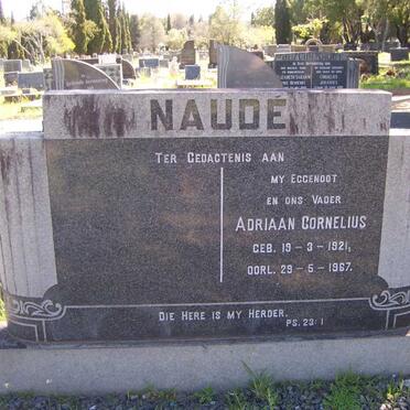 NAUDE Adriaan Cornelius 1921-1967