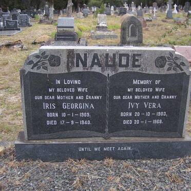 NAUDE Iris Georgina 1909-1940 :: NAUDE Ivy Vera 1903-1968