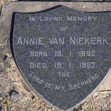 NIEKERK Annie, van 1892-1982