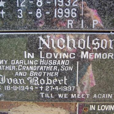 NICHOLSON Ivan Robert 1944-1997