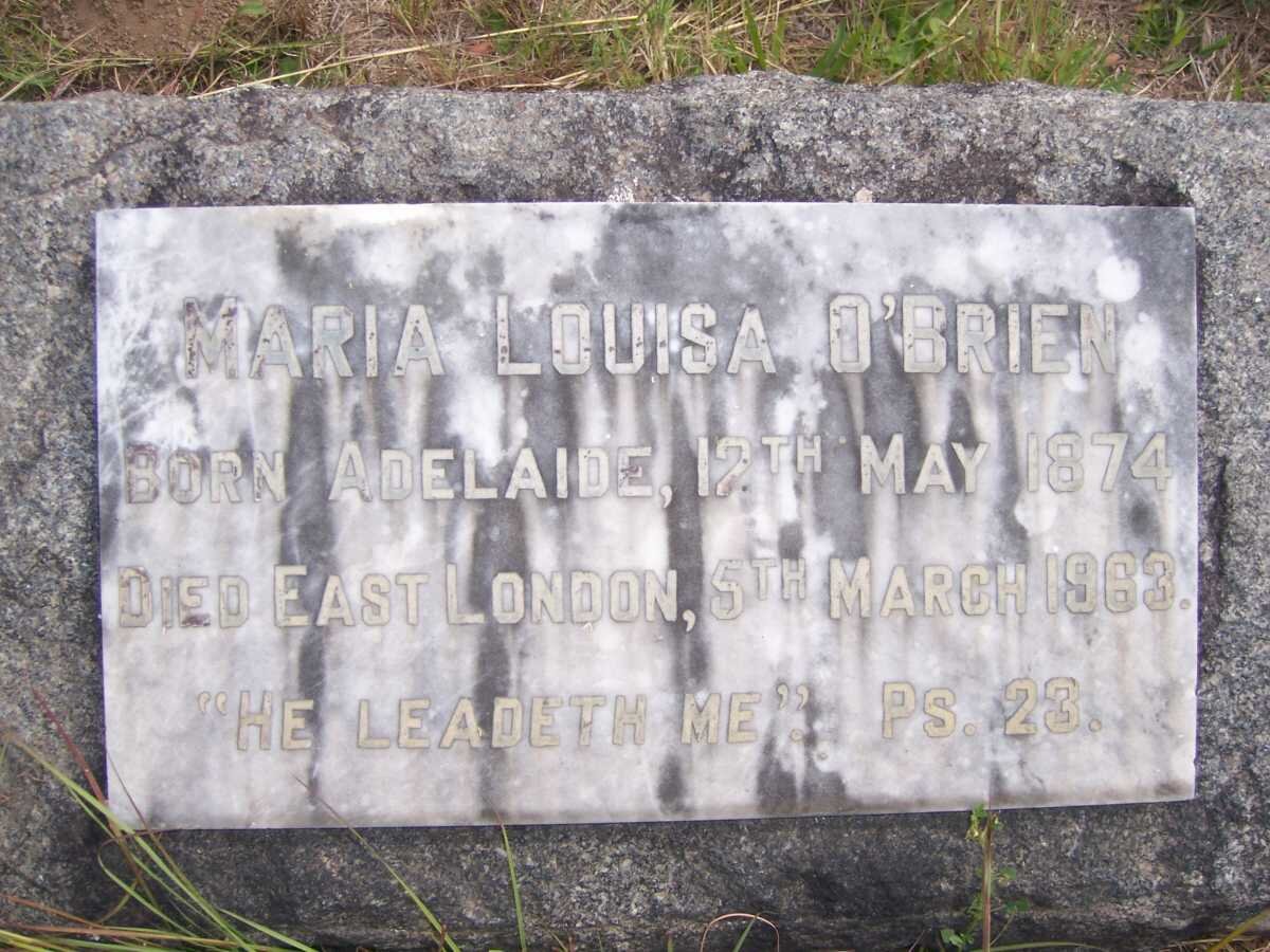 O'BRIEN Maria Louisa 1874-1963