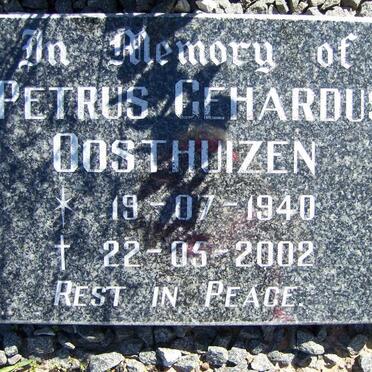 OOSTHUIZEN Petrus Gehardus 1940-2002