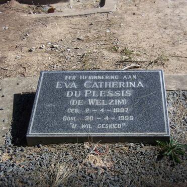 PLESSIS Eva Catherina, du nee DE WELZIM 1897-1996