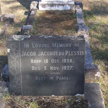 PLESSIS Jacob Jacobus, du 1858-1927