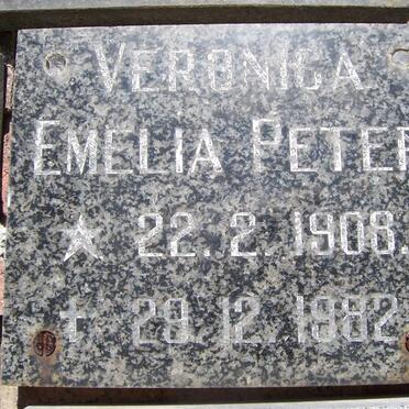 PETER Veronica Emelia 1908-1982