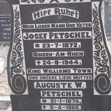 PETSCHEL Josef 1872-1944 &amp; Auguste W. 1874-1966