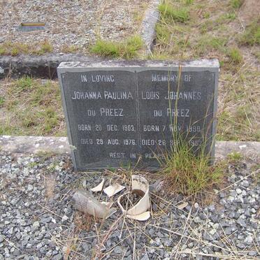 PREEZ Louis Johannes, du 1898-1953 &amp; Johanna Paulina 1903-1976