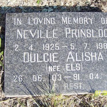 PRINSLOO Neville 1925-1988 &amp; Dulcie Alisha ELS 1891-1915