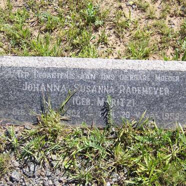 RADEMEYER Johanna Susanna nee MARITZ 1902-1953