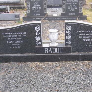 RADUE Dennis Clifford 1913-2001 &amp; Eileen Dorothy 1913-1987