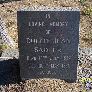 SADLER Dulcie Jean 1897-1961