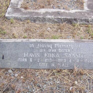 SANSOM Mavis Edna 1913-1927