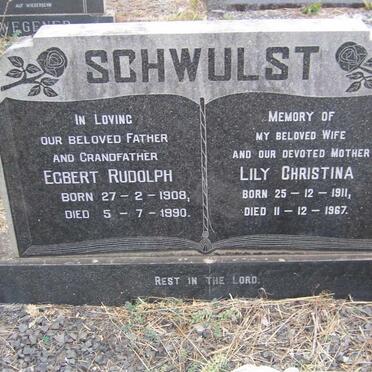 SCHWULST Egbert Rudolph 1908-1990 &amp; Lily Christina 1911-1967