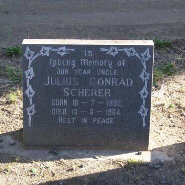 SCHERER Julius Conrad 1892-1964