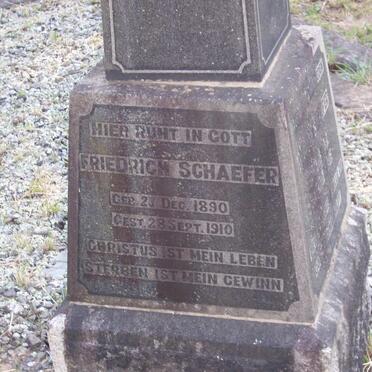 SCHAEFER Friedrich 1890-1910