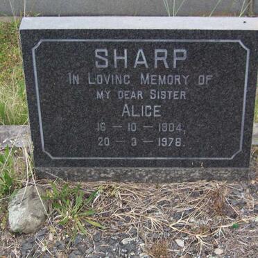 SHARP Alice 1904-1978