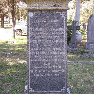 SISSING Wilhelm Francis -1888 &amp; Mary Ann -1882