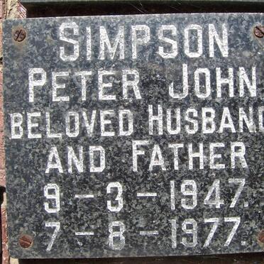 SIMPSON Peter John 1947-1977