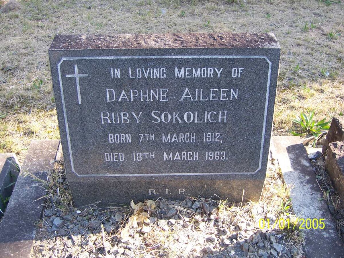 SOKOLICH Daphne Aileen Ruby 1912-1963