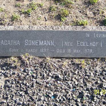 SONEMANN Agatha nee EGELHOF 1897-1978