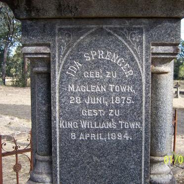 SPRENGER Ida 1875-1894