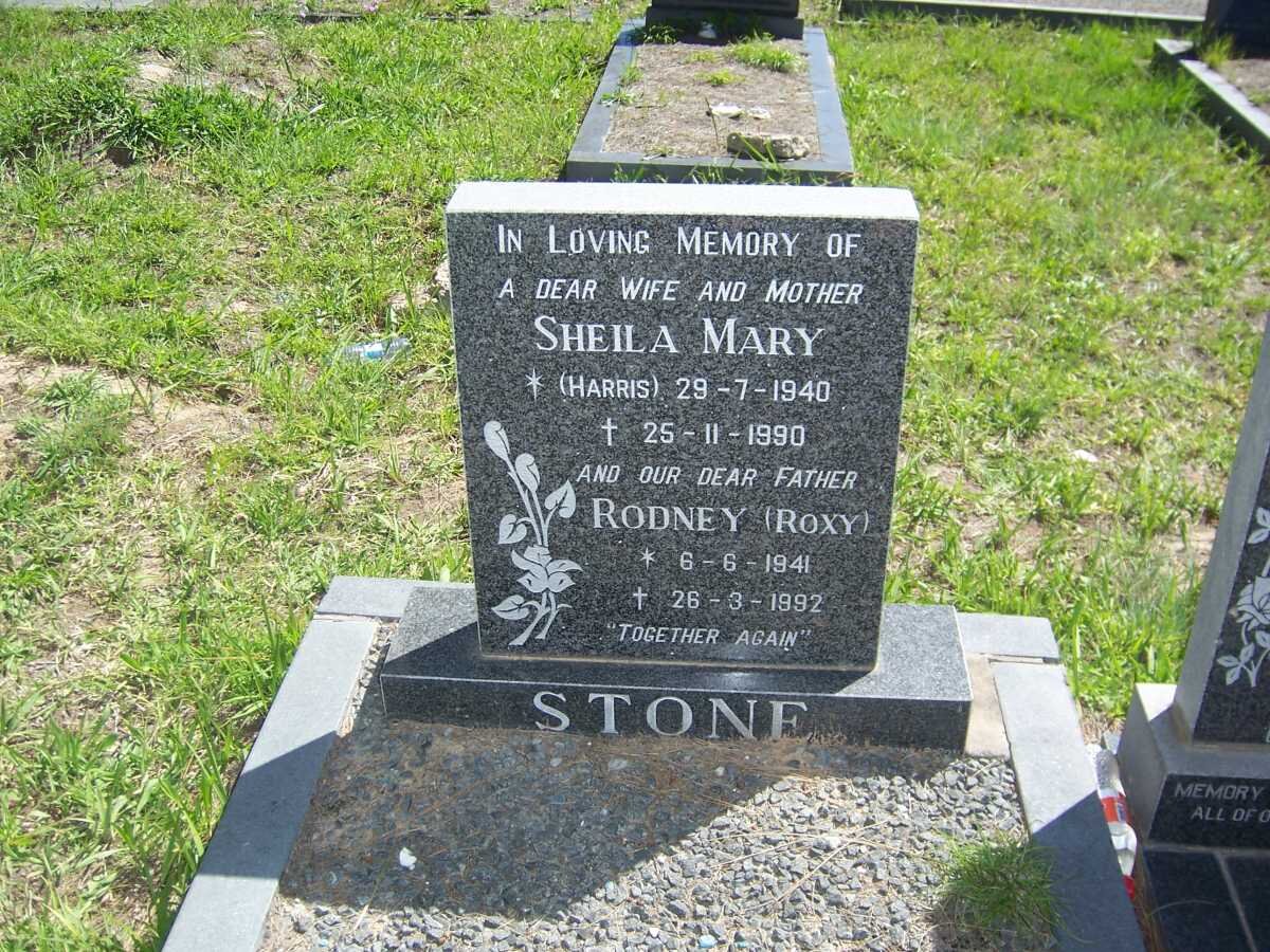 STONE Rodney 1941-1992 &amp;  Sheila Mary HARRIS 1940-1990