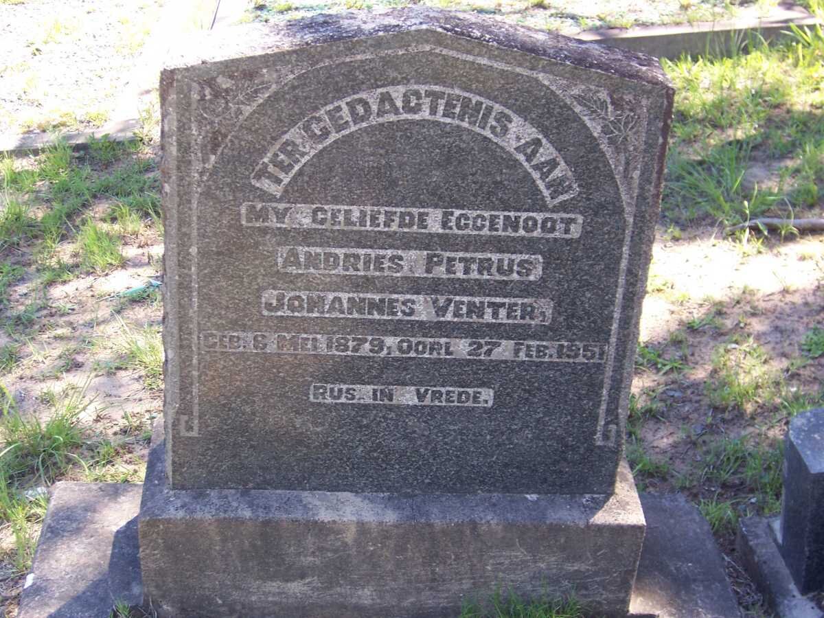 VENTER Andries Petrus Johannes 1879-1951