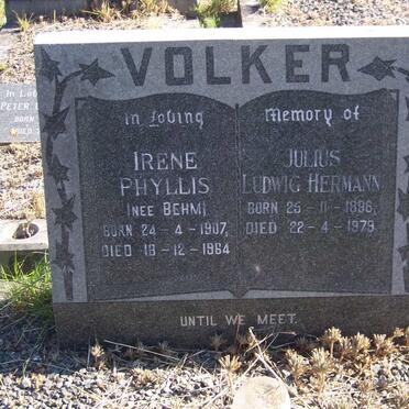 VOLKER Julius Ludwig Hermann 1896-1979 &amp; Irene Phyllis BEHM 1907-1964