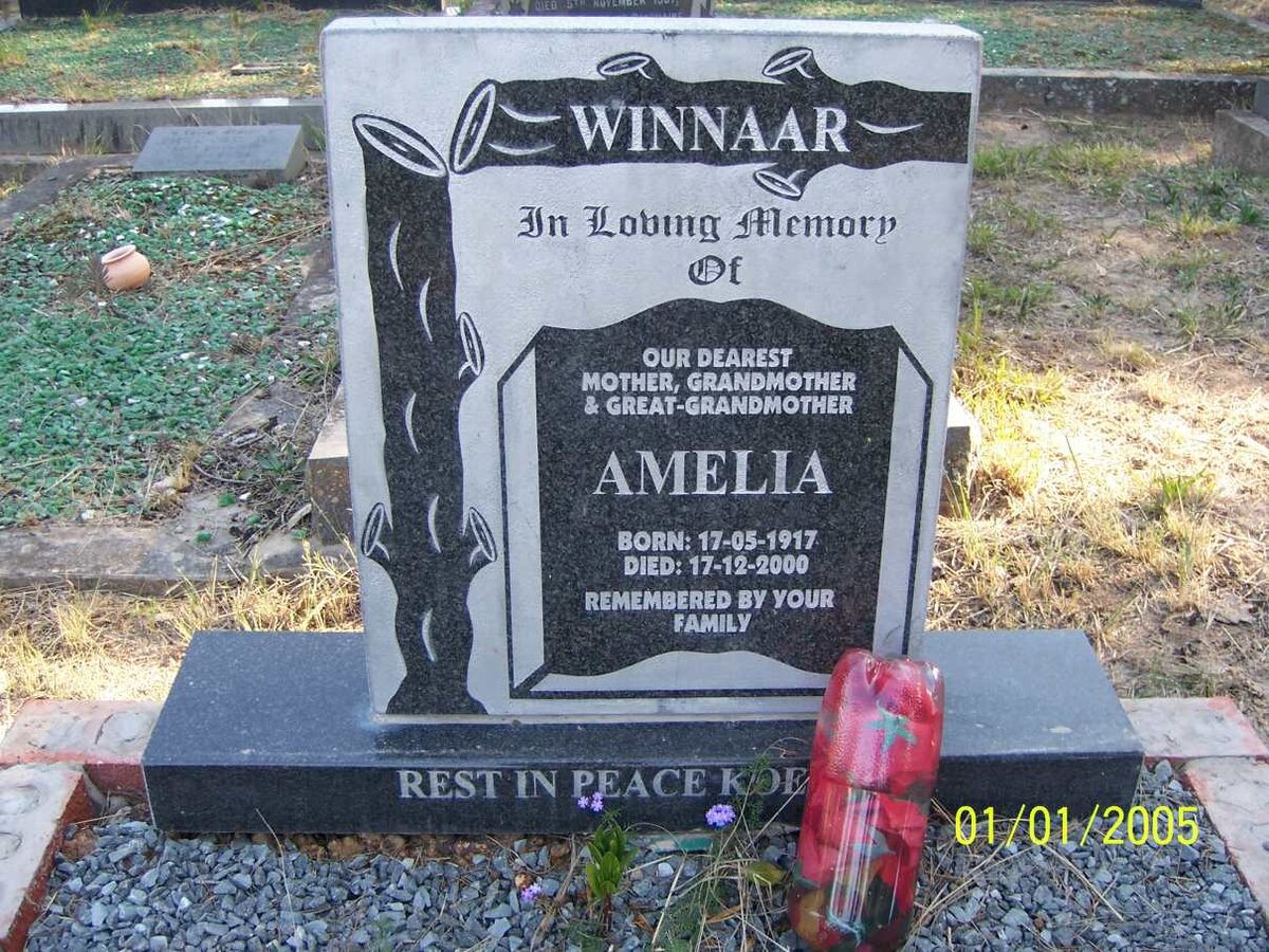 WINNAAR Amelia 1917-2000