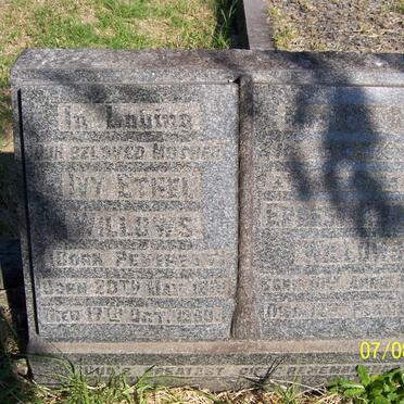 WILLOWS Ernest Robert 1878-1947 &amp; Ivy Ethel PEVERETT 1881-1960