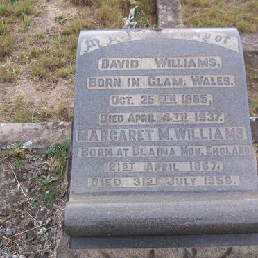 WILLIAMS David 1865-1937 &amp; Margaret M. 1867-1958