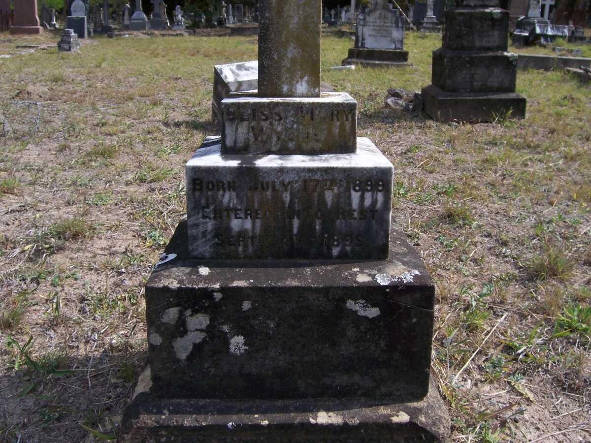 WYCHE Bliss Mary 1888-1895