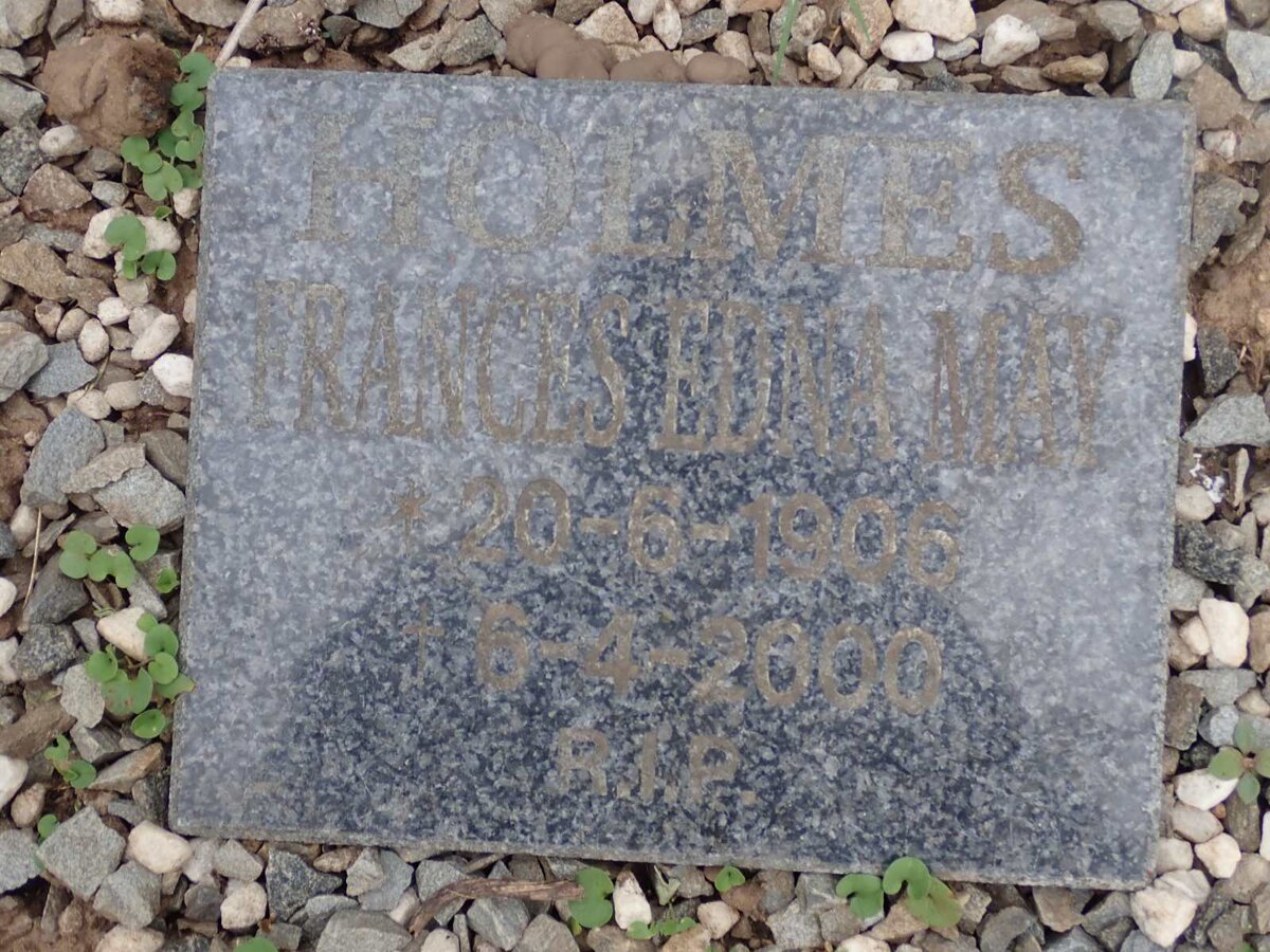 HOLMES Frances Edna May 1905-2000