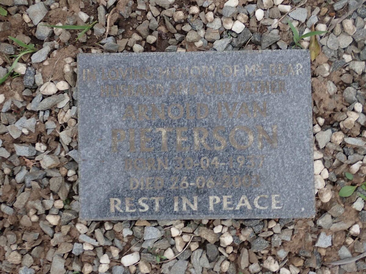 PIETERSON Arnold Ivan 1937-2003