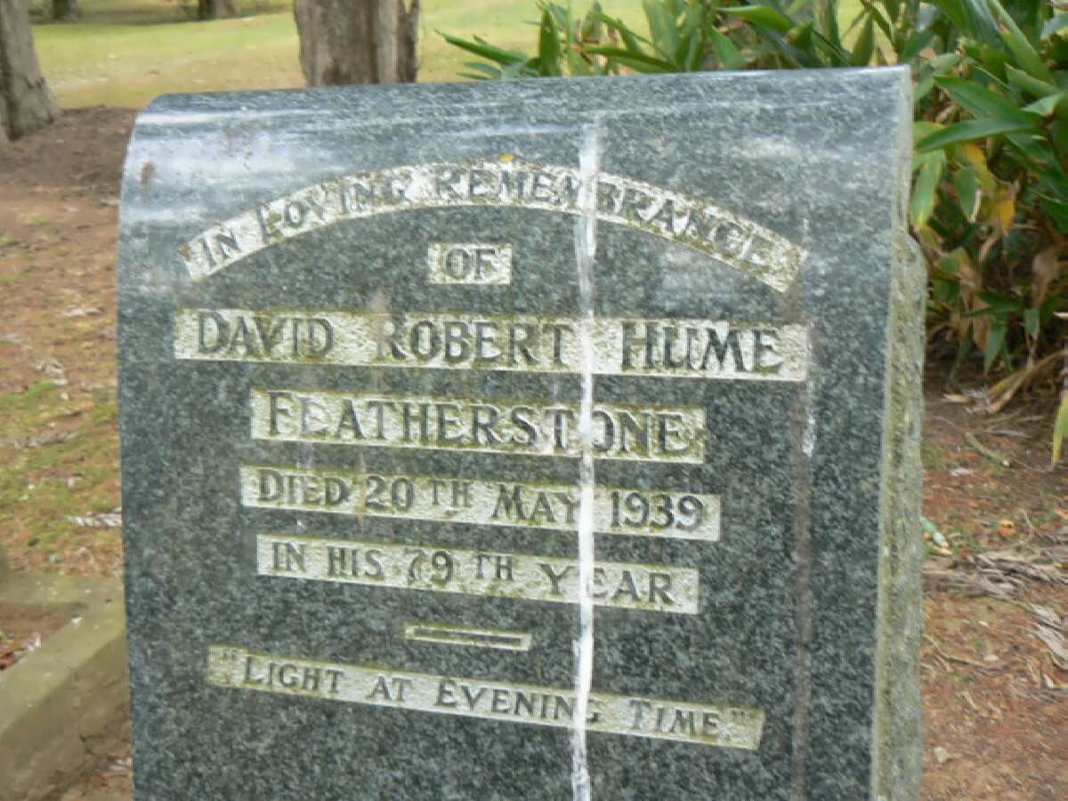 FEATHERSTONE David Robert Hume -1939