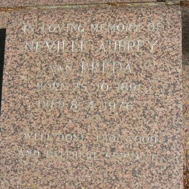 BREDA Neville Aubrey, van 1891-1976