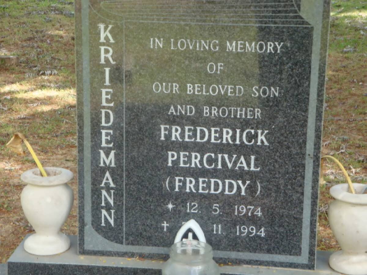 KRIEDEMANN Frederick Percival 1974-1994